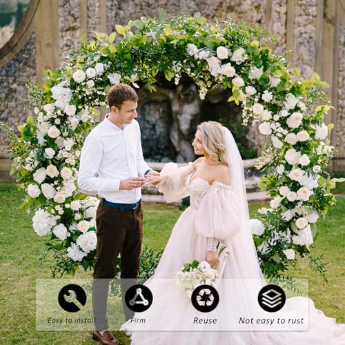 66 Ft Round Balloon Arch Stand Kit for Weddings and Parties