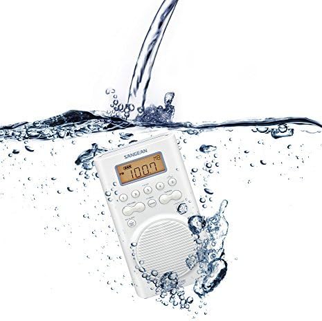 Sangean H205 Waterproof Shower Radio AM FM White
