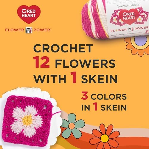 Red Heart All in One Flower Power Yarn 3-Pack