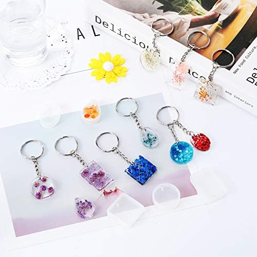 WILLBOND 67 Piece Resin Keychain Mold Set