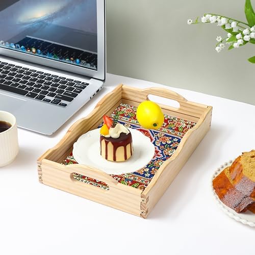 Diamond Art Kit for Adult Wooden Serving Tray with Handles 78x118 Inches