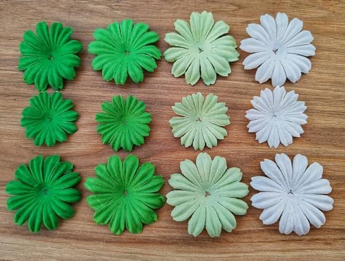 Daisy Petals Mulberry Paper Flowers Handmade for DIY Crafts Supplies