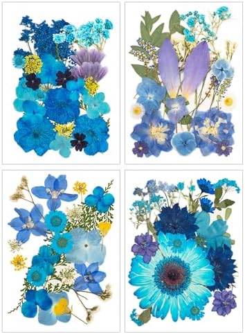 100 Pcs Dried Pressed Flowers for Epoxy Resin Jewelry and Scrapbooking