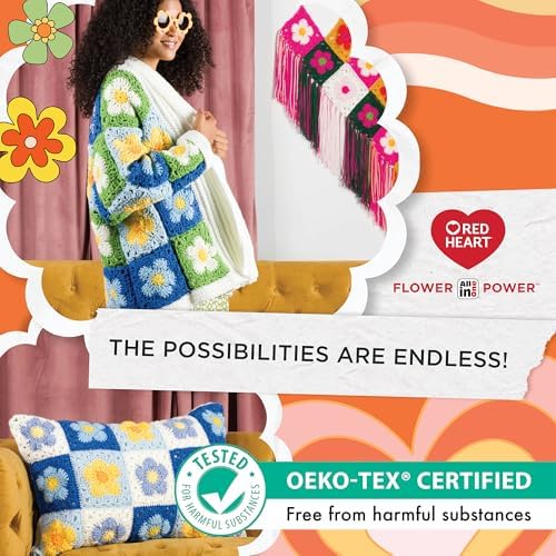 Red Heart All in One Flower Power Yarn 3-Pack