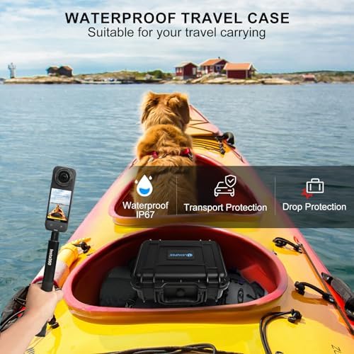 Lekufee Waterproof Carrying Case for Insta360 X5 X4 X3