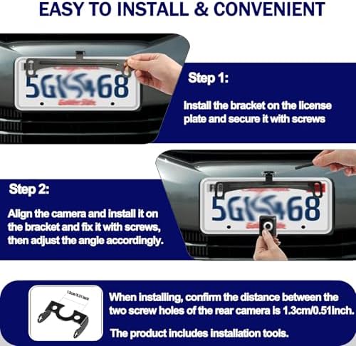 Universal Car Rear View Camera License Plate Bracket
