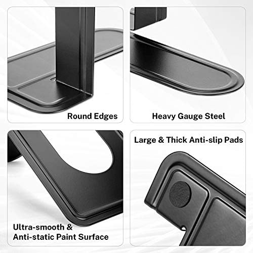 MaxGear Premium Matte Black Book Ends 4 Piece