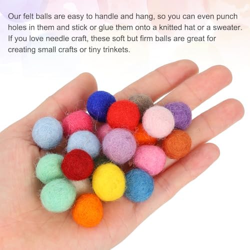 PATIKIL Wool Felt Balls Black 15cm Pack of 20