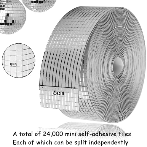 Retainbre Disco Ball Mirror Tiles 24000 Pcs