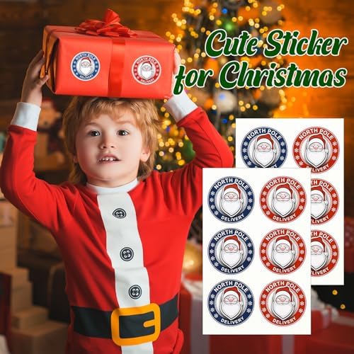 Fullhawl 360 Pcs Christmas Envelope Seals 2 Inch Santa Stickers