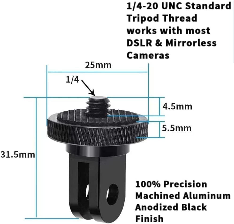 Aluminum Camera Mount Adapter 14-20 for GoPro and Insta360