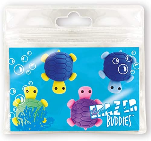 Deluxebase Eraser Buddiez Sea Turtle Cute Rubber Erasers