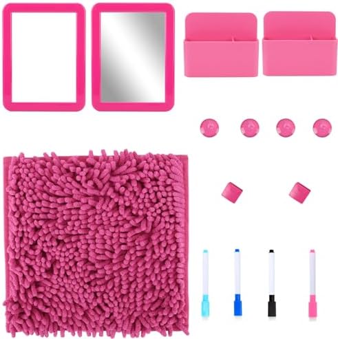 15 Pcs Pink Locker Organizer Kit for Girls Back to School Essentials