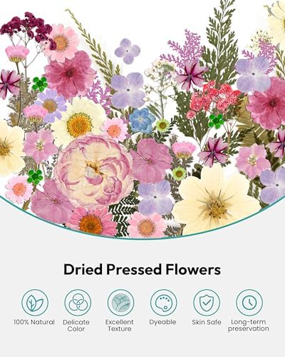 100 Pcs Dried Flowers for Resin Crafts and DIY Projects