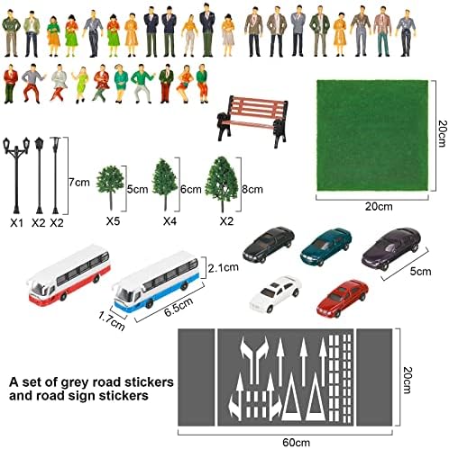 Sratte 64 Piece Model Train Scenery Set 150 Scale