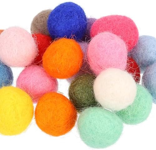 PATIKIL Wool Felt Balls Black 15cm Pack of 20
