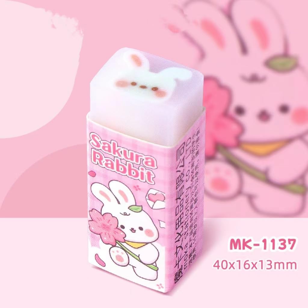 6 Pack Cute Animal Erasers for Pencils