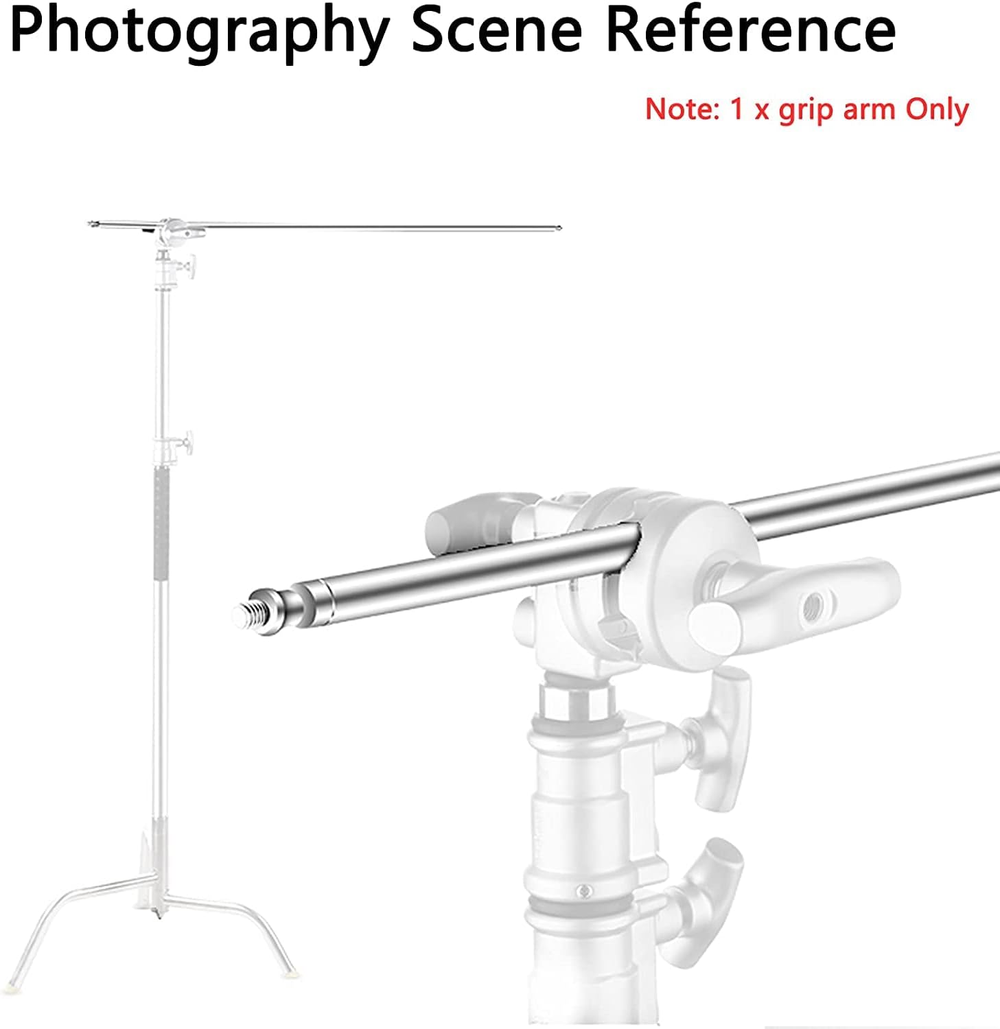 Soonpho 50 Inch Extension Grip Crossbar Arm for C Stand