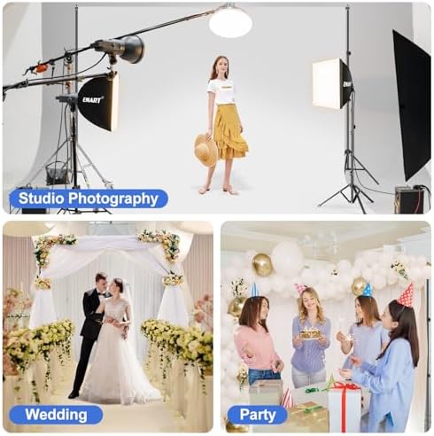 EMART 10x7ft Adjustable Photo Studio Backdrop Stand Kit
