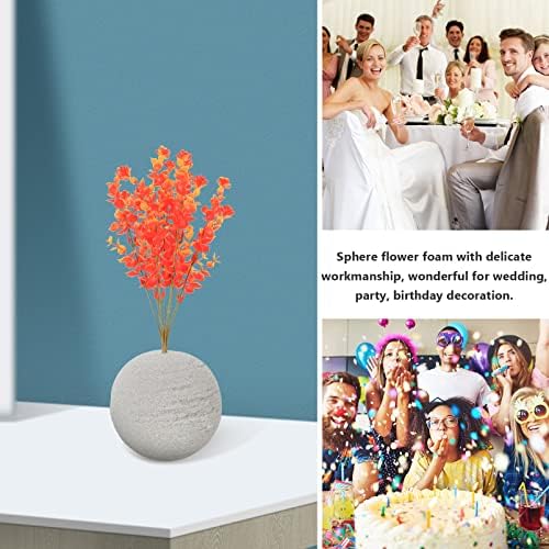 NUOBESTY Floral Foam Spheres 2pcs Grey DIY Kit