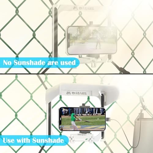 Cell Phone Fence Mount with Shade and Power Bank Bag