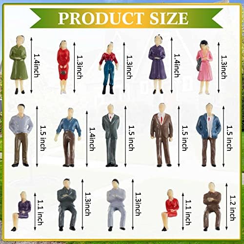 Juexica 30 Pcs Mini People Figurines 150 Scale Model Train Accessories