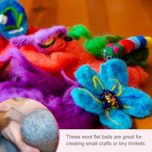 PATIKIL Wool Felt Balls Black 15cm Pack of 20
