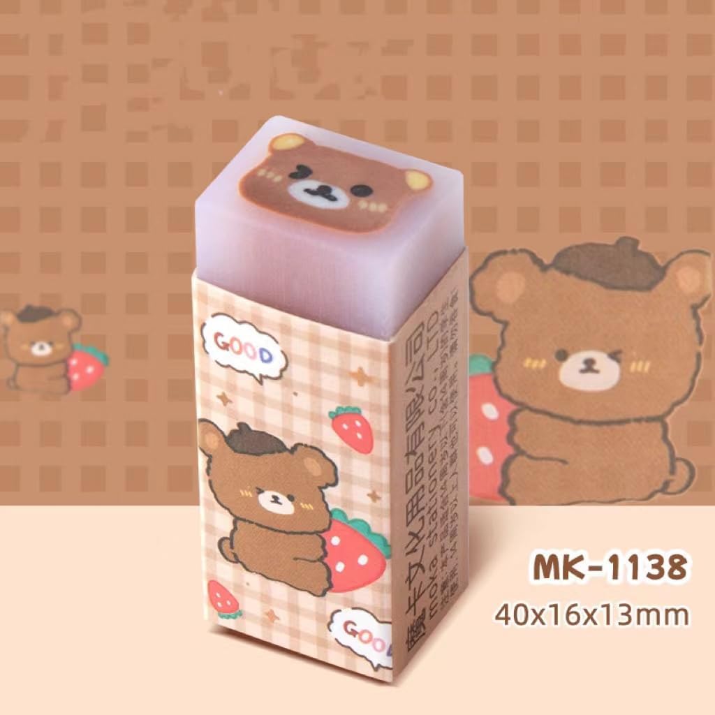 6 Pack Cute Animal Erasers for Pencils