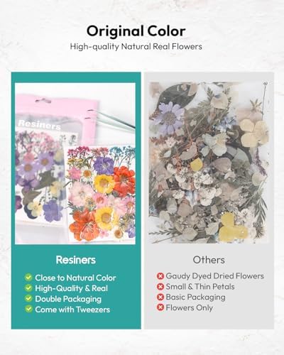 174 Pcs Dried Flowers Pressed for Craft Projects