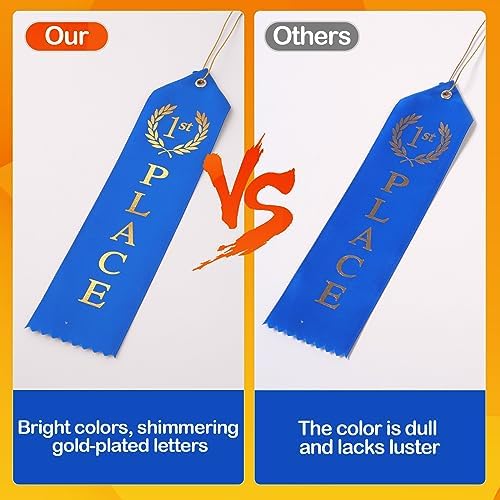 48PCS Award Ribbons with Event Card and Gold Rope