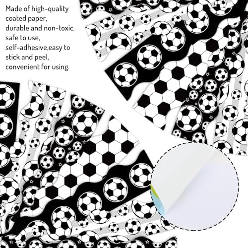 Whaline Soccer Ball Bulletin Board Borders 60 Pcs