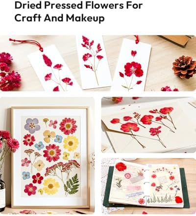 Resiners Cherry Dried Flowers 174pcs Craft Kit