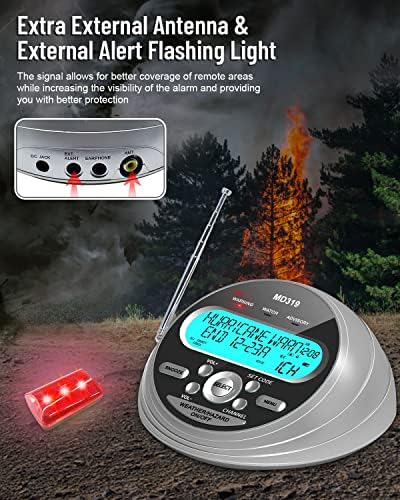 NOAA Weather Alert Radio with SAME and Battery Backup