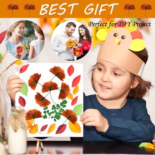 HEISENLIN Orange Dried Cosmos Flowers 42PCS for Resin Jewelry DIY Crafts
