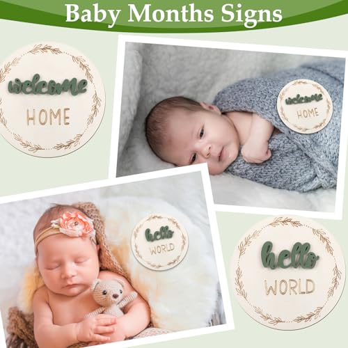 7 Pack Double Sided Baby Milestone Cards Sign