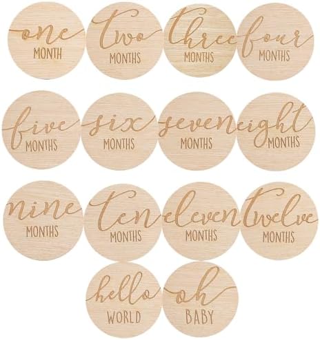 Pearhead Wooden Monthly Milestone Photo Cards