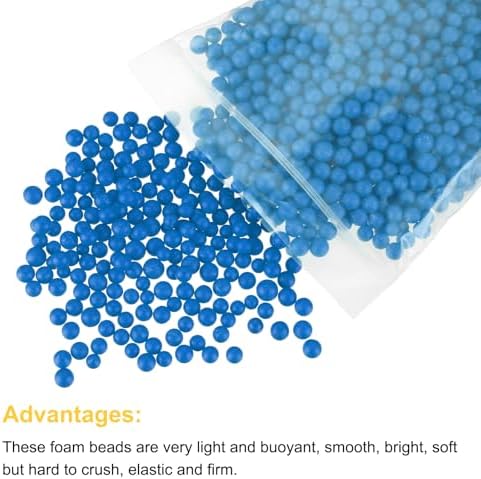 MECCANIXITY Foam Beads 7-9mm Lake Blue 1500pcs Pack