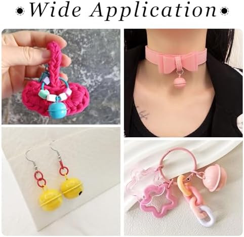 Craftdady 28Pcs Colorful Iron Bell Charms