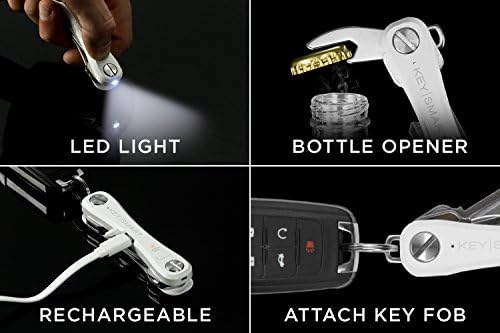 KeySmart Pro - Key Holder with LED Flashlight and Tile Bluetooth