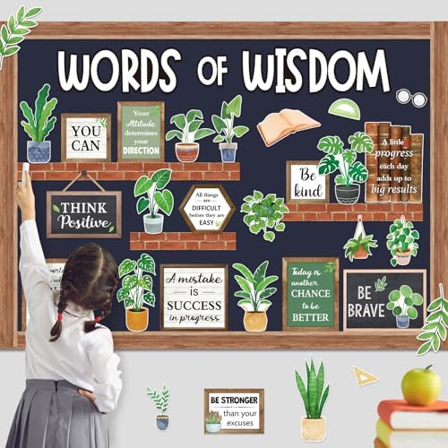 57 Pcs Plant Bulletin Board Set for Classroom Decoration