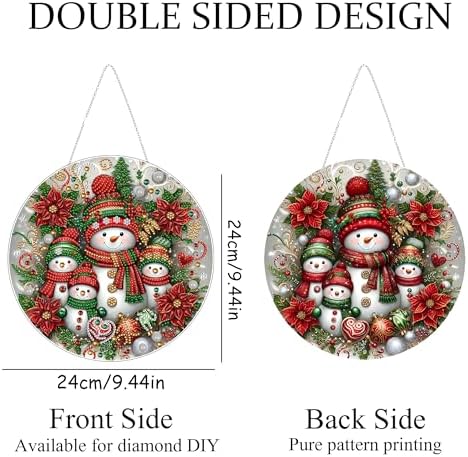 DIY Christmas Diamond Art Snowman Wreath Kit