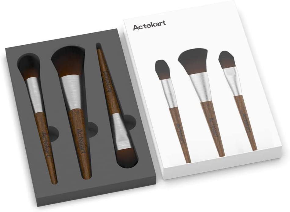 Actekart 3PCS Cleaning Brush Kit Premium Wooden Handle