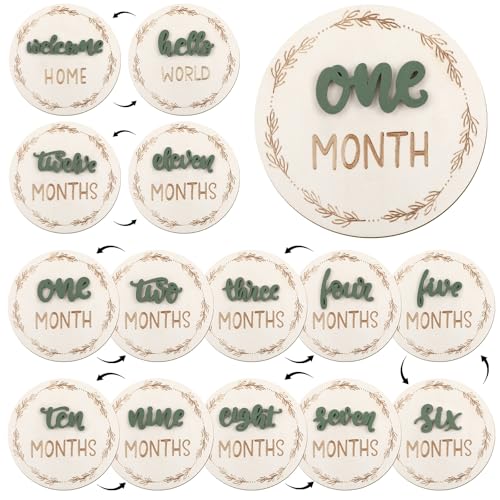 7 Pack Double Sided Baby Milestone Cards Sign
