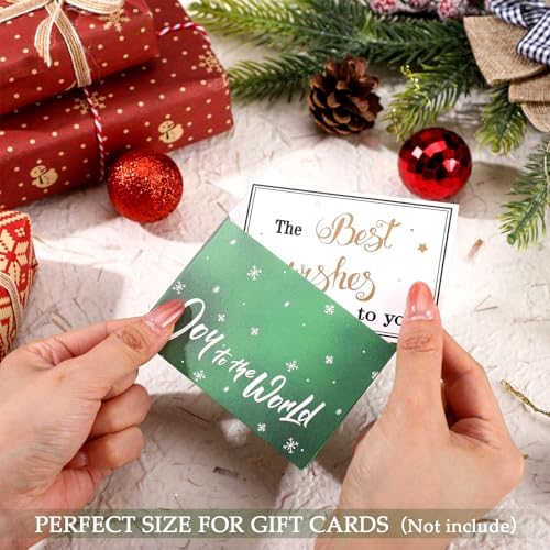 Zhanmai 48 Pcs Retro Christmas Envelopes Gift Card Holders