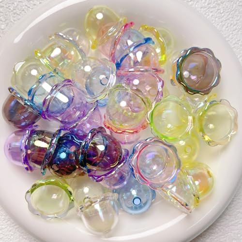 50Pcs Large Trumpet Flower Beads for Jewelry Making