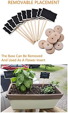 20PCS Wood Mini Chalkboard Signs with Stickers and Chalk