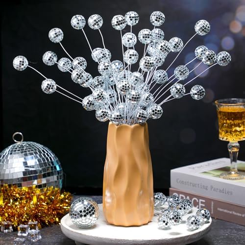Knitgrip 20 Pcs Silver Glitter Disco Stems