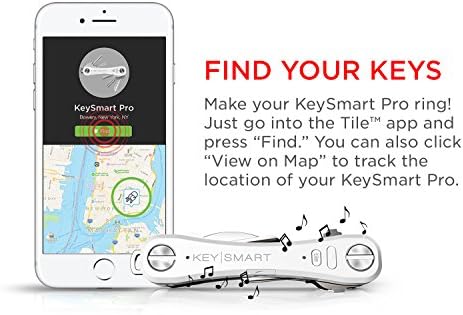 KeySmart Pro - Key Holder with LED Flashlight and Tile Bluetooth