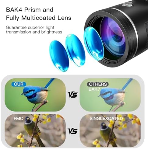 YATIME 80x100 HD High Power Monocular with Smartphone Adapter and Tripod