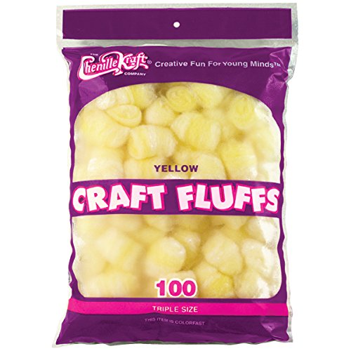Creativity Street Polyester Fluff Ball Yellow Pack of 100